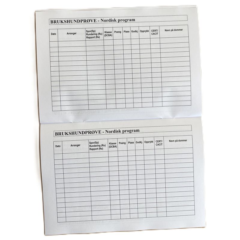 Resultatbok -til eget bruk