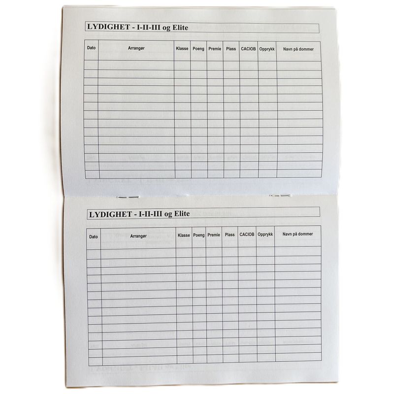 Resultatbok -til eget bruk